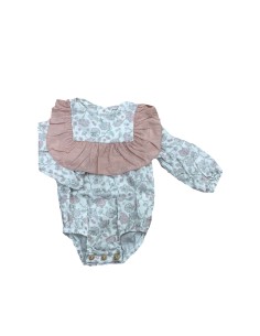 PELELE FLOR ROSA DETALLE VOLANTE