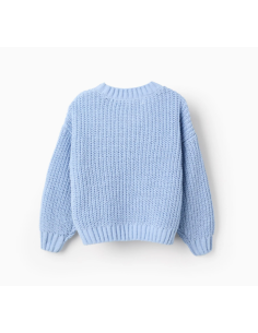 Jersey de Punto Chenille para Niña, Azul 2