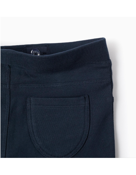 Jegging Perchado Flare Fit para Niña, Azul Oscuro