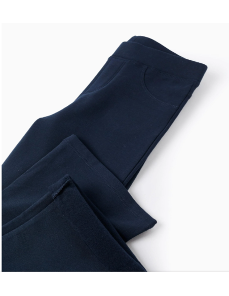 Jegging Perchado Flare Fit para Niña, Azul Oscuro