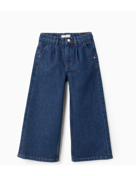 Vaqueros 'Wide Leg' para Niña, Azul Oscuro