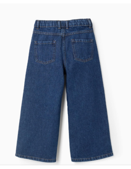 Vaqueros 'Wide Leg' para Niña, Azul Oscuro