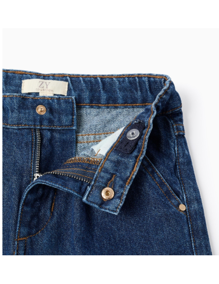 Vaqueros 'Wide Leg' para Niña, Azul Oscuro