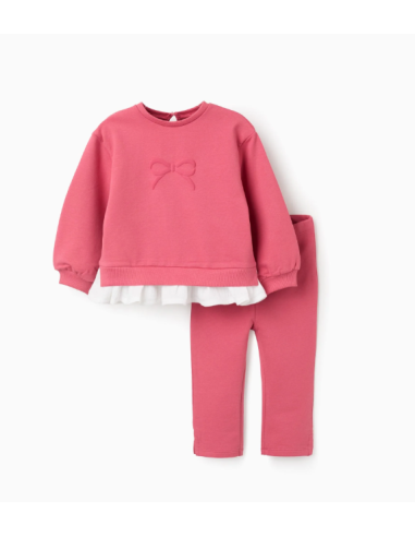 Chándal con Volantes para Bebé Niña 'Lacito', Rosa