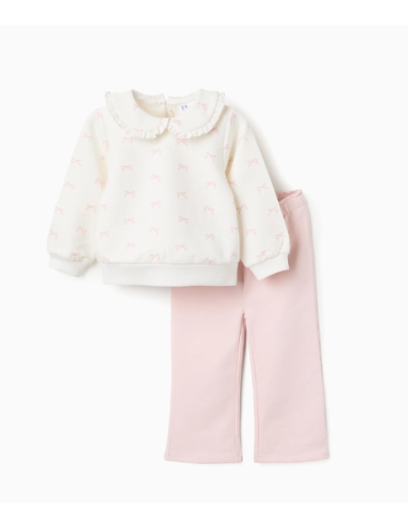 Chándal para Niña 'Lacitos', Blanco/Rosa