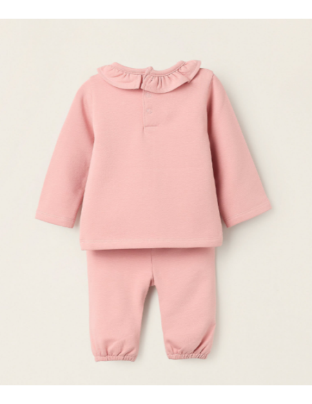 Sudadera + Pantalón Perchado para Recién Nacida 'Play', Rosa