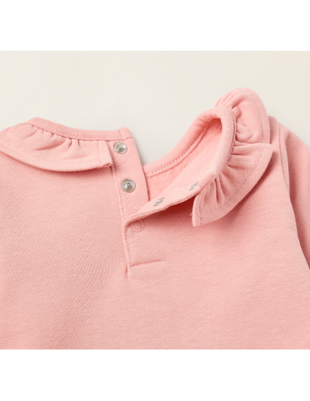 Sudadera + Pantalón Perchado para Recién Nacida 'Play', Rosa