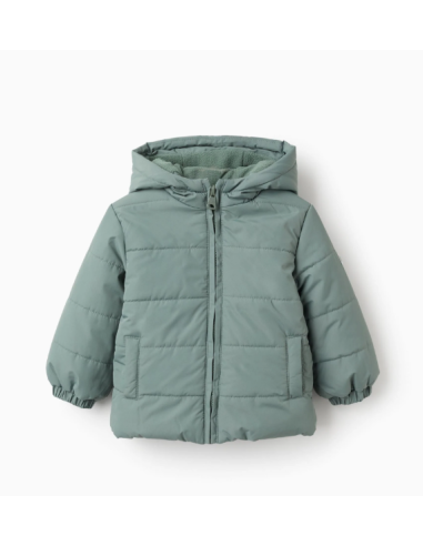 Chaqueta Acolchada con Capucha y Forro Polar...