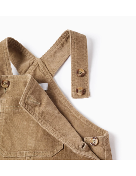 Peto de Pana para Bebé Niño, Beige