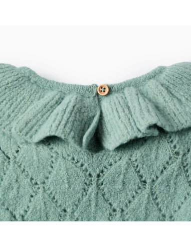 Jersey de Punto Calado con Volantes para Bebé...