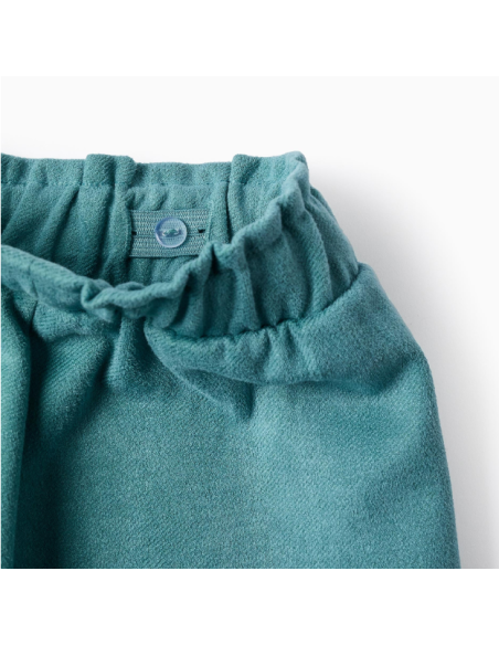 Pantalón Corto Aterciopelado para Niña, Verde