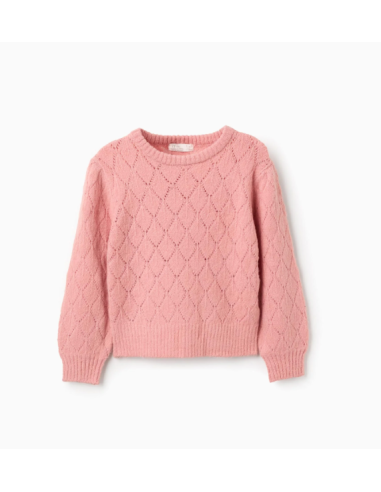 Jersey de Punto Calado y Hombros Caídos para...