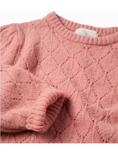 Jersey de Punto Calado y Hombros Caídos para...