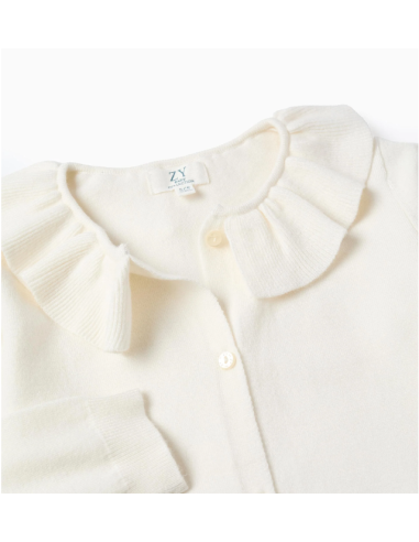 Chaqueta de Punto Fino con Volantes para Niña,...