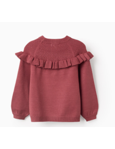 Jersey de punto con volantes para niña 2