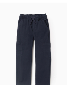Pantalón Cargo con Cintura Elástica y Cordón de Ajuste...