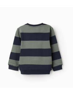 Sudadera a rayas para niño, azul oscuro/verde 2