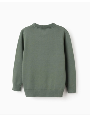 Jersey de punto para niño, verde oscuro