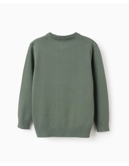 Jersey de punto para niño, verde oscuro