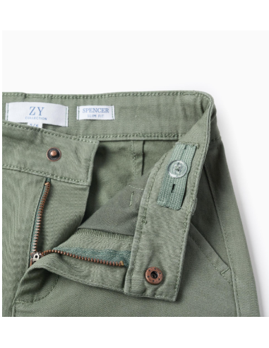 Pantalón Chino de Sarga para Niño 'Slim Fit',...