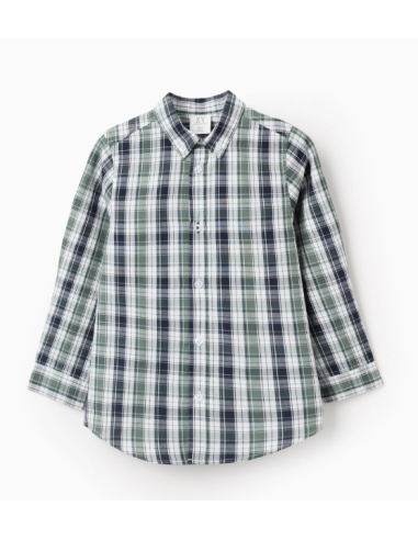 Camisa de Algodón con Cuadros para Niño,...