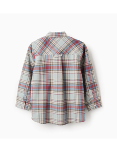 Camisa de algodón a cuadros 'B&S' para niño, multicolor 2