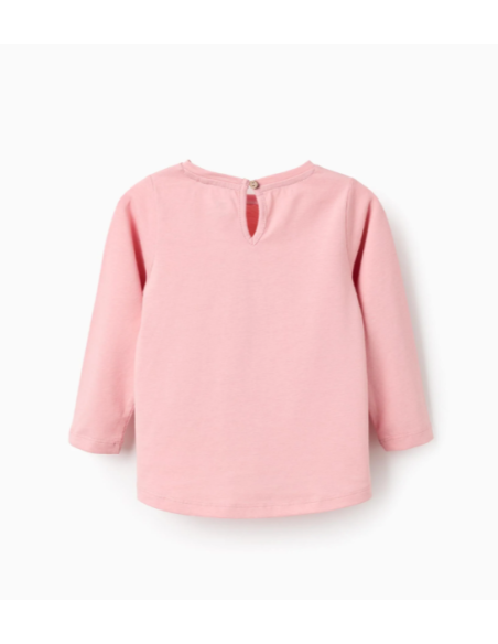 Camiseta de Manga Larga para Bebé Niña 'Shapes', Rosa