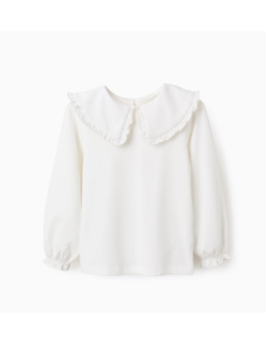 Camiseta con Cuello Maxi y contorno de Volante...