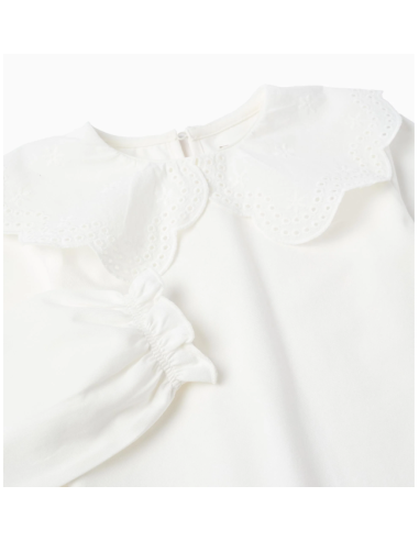 Camiseta de Manga Larga con Bordado Inglés para...