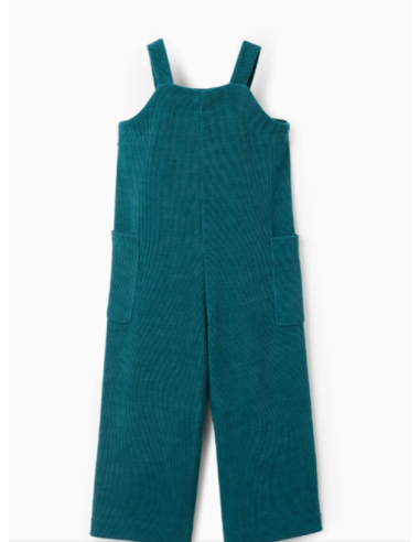 Peto de punto trenzado con bolsillos para niña,...