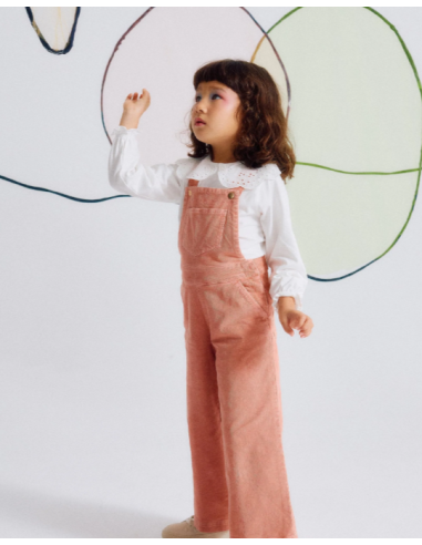 Mono de Pana 'Wide Leg' para Niña, Rosa