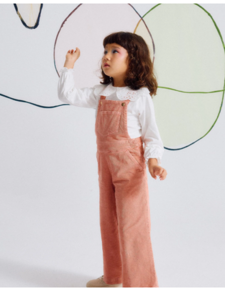 Mono de Pana 'Wide Leg' para Niña, Rosa