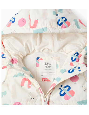 Chaleco Acolchado con Capucha y Volantes para...