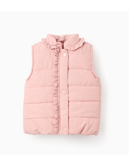Chaleco Acolchado con Forro Polar para Bebé Niña, Rosa