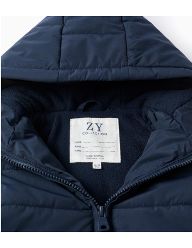 Chaqueta Acolchada con Capucha y Forro Polar...