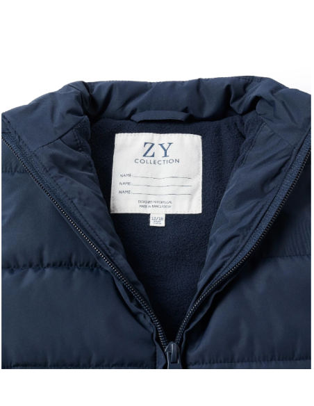 Chaleco Acolchado con Forro Polar para Bebé Niño, Azul Oscuro