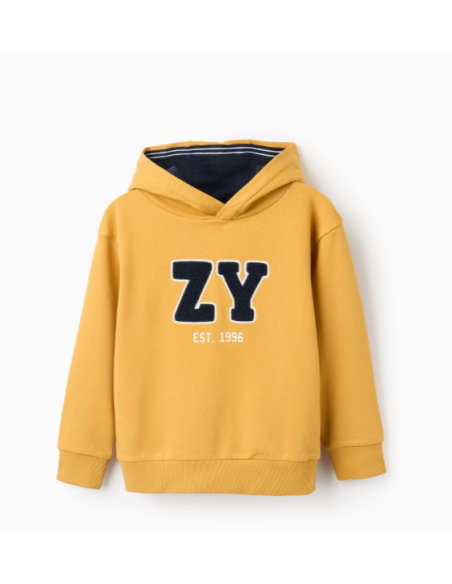 Sudadera con Capucha y Bouclé 'Si Archives' para Niño, Amarillo