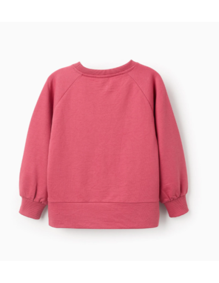Sudadera con Estampado en Relieve para Niña 'Bake it', Rosa