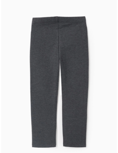 Mallas Perchadas con Cintura Ajustable para Niña, Gris Oscuro