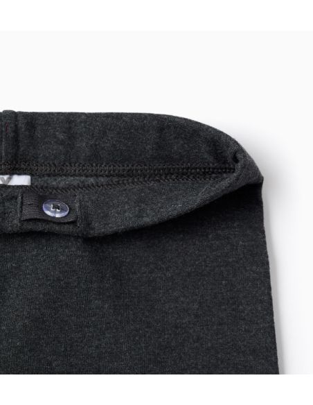 Mallas Perchadas con Cintura Ajustable para Niña, Gris Oscuro