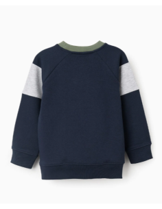 Sudadera Perchada 'Z' para Niño, Azul Oscuro/Verde/Gris 2