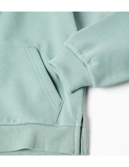 Conjunto Perchado de Sudadera + Pantalón para Niña, Verde Claro
