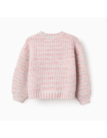 Jersey de Punto Grueso para Niña, Multicolor