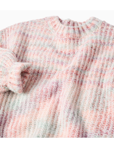 Jersey de Punto Grueso para Niña, Multicolor