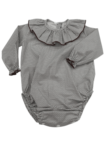 Pelele cuello volante rombos