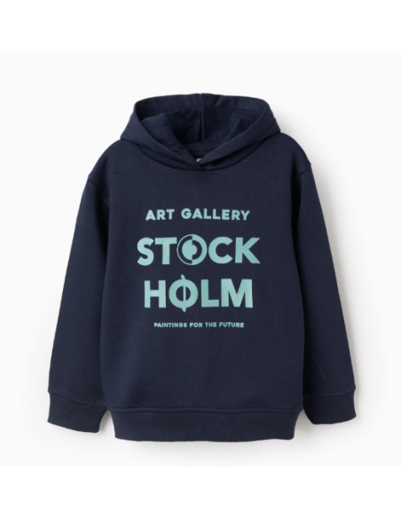 Sudadera con Capucha Perchada para Niño 'Stockholm', Azul Oscuro