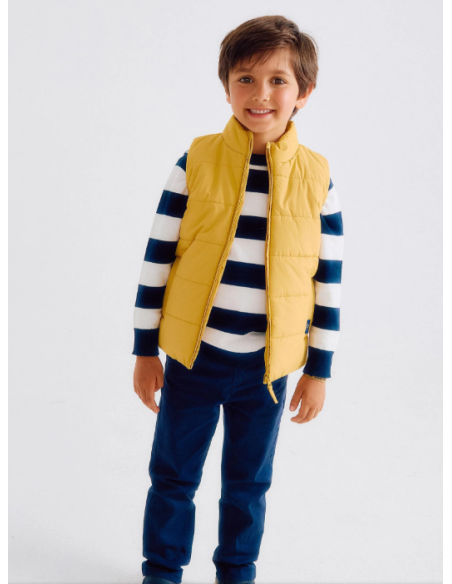 Chaleco Acolchado con Forro Polar para Niño, Amarillo