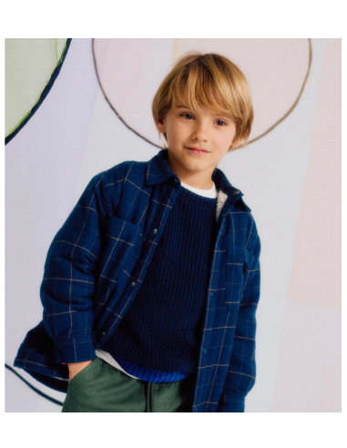 Chaqueta de franela con interior de sherpa para...