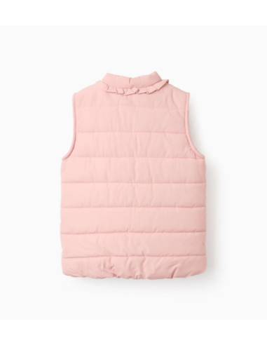 Chaleco Acolchado con Volantes y Forro Polar...