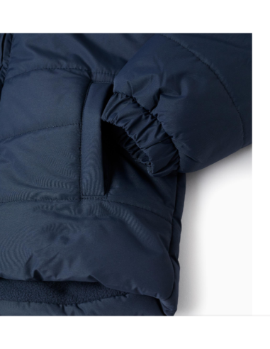 Chaqueta Acolchada con Capucha y Forro Polar...